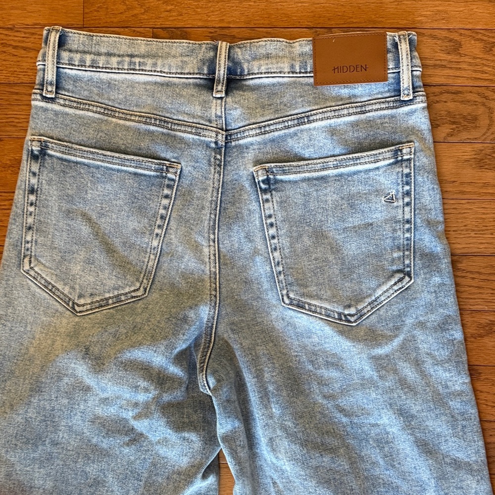 Hidden jeans - high rise wide leg raw hem super stretchy size 29 new without tag - Picture 7 of 9